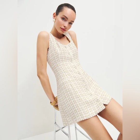 Reformation Jamie Tweed Mini Dress - Picture 2 of 8